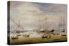 The Royal Yacht `Victoria and Albert' at Anchor Off Cork, 1849-Atkinson-Stretched Canvas