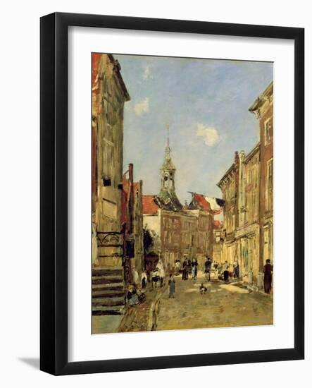 The Rue De Dordrecht, 1884-Eugène Boudin-Framed Giclee Print
