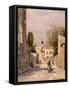 The Rue De Norvins, Montmartre, 1876-80 (Oil on Canvas)-Stanislas Victor Edouard Lepine-Framed Stretched Canvas