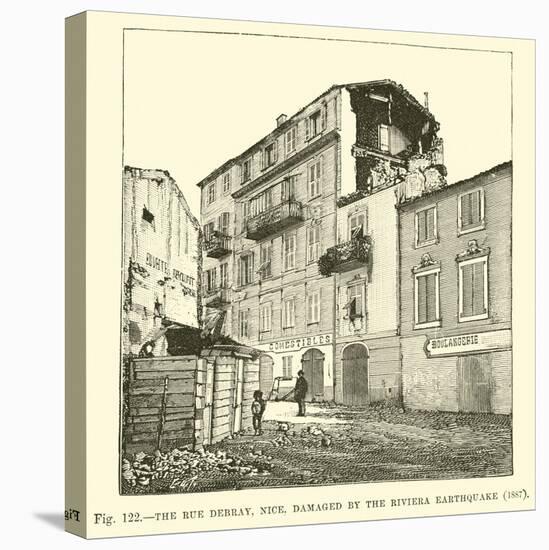 The Rue Debray, Nice, Damaged by the Riviera Earthquake, 1887-null-Stretched Canvas