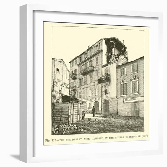 The Rue Debray, Nice, Damaged by the Riviera Earthquake, 1887-null-Framed Giclee Print
