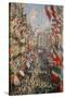 The Rue Montorgueil In Paris. Celebration of 30 June 1878, 1878-Claude Monet-Stretched Canvas