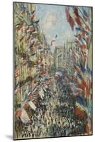 The Rue Montorgueil in Paris, Celebration of June 30, 1878, 1878-Claude Monet-Mounted Giclee Print