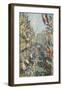 The Rue Montorgueil in Paris Celebration of June 30, 1878-Claude Monet-Framed Giclee Print