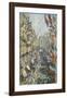 The Rue Montorgueil in Paris Celebration of June 30, 1878-Claude Monet-Framed Giclee Print