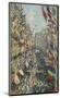 The Rue Montorgueil in Paris Celebration of June 30, 1878-Claude Monet-Mounted Art Print