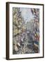 The Rue Montorgueil in Paris, Celebration of June 30, 1878-Claude Monet-Framed Giclee Print