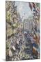 The Rue Montorgueil in Paris, Celebration of June 30, 1878-Claude Monet-Mounted Giclee Print