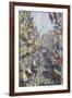 The Rue Montorgueil in Paris, Celebration of June 30, 1878-Claude Monet-Framed Giclee Print