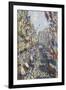 The Rue Montorgueil in Paris, Celebration of June 30, 1878-Claude Monet-Framed Giclee Print