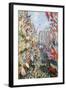 The Rue Montorgueil, Paris, Celebration of June 30, 1878-Claude Monet-Framed Giclee Print