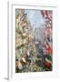 The Rue Montorgueil, Paris, Celebration of June 30, 1878-Claude Monet-Framed Giclee Print