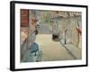 The Rue Mosnier with Flags-Edouard Manet-Framed Giclee Print