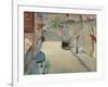 The Rue Mosnier with Flags-Edouard Manet-Framed Giclee Print