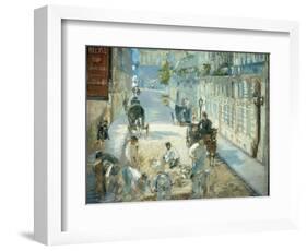 The Rue Mosnier with Pavers, 1878-Edouard Manet-Framed Giclee Print