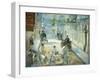 The Rue Mosnier with Pavers, 1878-Edouard Manet-Framed Giclee Print