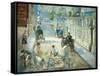 The Rue Mosnier with Pavers, 1878-Edouard Manet-Framed Stretched Canvas