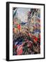 The Rue Saint-Denis, Celebration of June 30, 1878-Claude Monet-Framed Giclee Print