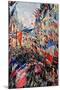 The Rue Saint-Denis, Celebration of June 30, 1878-Claude Monet-Mounted Giclee Print