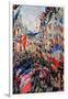 The Rue Saint-Denis, Celebration of June 30, 1878-Claude Monet-Framed Giclee Print