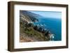 The rugged coastline of Big Sur, California. With wisps of fog floating into the hills.-Sheila Haddad-Framed Photographic Print