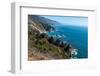 The rugged coastline of Big Sur, California. With wisps of fog floating into the hills.-Sheila Haddad-Framed Photographic Print