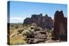 The rugged Smith Rock State Park in central Oregon's High Desert, near Bend, Oregon, United States -Martin Child-Stretched Canvas