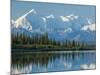 The Rugged Snow-Covered Peaks of the Alaska Range and Shore of Wonder Lake-Howard Newcomb-Mounted Photographic Print