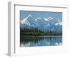 The Rugged Snow-Covered Peaks of the Alaska Range and Shore of Wonder Lake-Howard Newcomb-Framed Photographic Print