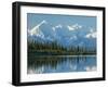 The Rugged Snow-Covered Peaks of the Alaska Range and Shore of Wonder Lake-Howard Newcomb-Framed Photographic Print