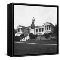 The Ruhmeshalle and Bavaria Statue, Munich, Germany, C1900-Wurthle & Sons-Framed Stretched Canvas