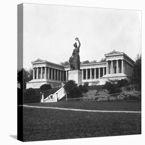 The Ruhmeshalle and Bavaria Statue, Munich, Germany, C1900-Wurthle & Sons-Stretched Canvas