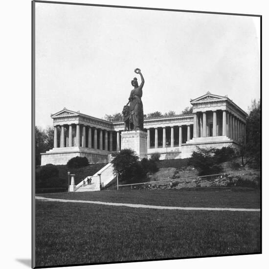 The Ruhmeshalle and Bavaria Statue, Munich, Germany, C1900-Wurthle & Sons-Mounted Photographic Print