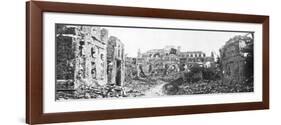 The Ruined Town and Church Bell Tower of Albert, Somme, France, August 1918-null-Framed Giclee Print