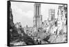 The Ruins and Cathedral of Caen, Normandy, France, C1944-null-Framed Stretched Canvas