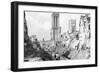 The Ruins and Cathedral of Caen, Normandy, France, C1944-null-Framed Premium Giclee Print