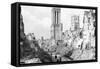 The Ruins and Cathedral of Caen, Normandy, France, C1944-null-Framed Stretched Canvas