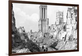 The Ruins and Cathedral of Caen, Normandy, France, C1944-null-Framed Giclee Print