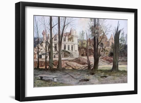 The Ruins of a House, Soupir, First World War, April 1917-Francois Flameng-Framed Giclee Print