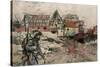 The Ruins of Ablain-Saint-Nazaire, Artois, France, December 1915-Francois Flameng-Stretched Canvas