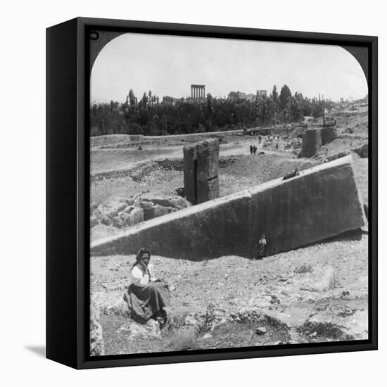 The Ruins of Baalbek (Balabak), Syria, 1900-Underwood & Underwood-Framed Stretched Canvas