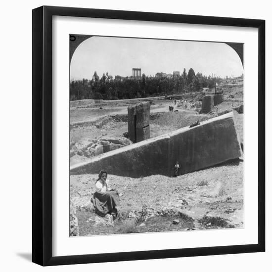 The Ruins of Baalbek (Balabak), Syria, 1900-Underwood & Underwood-Framed Photographic Print