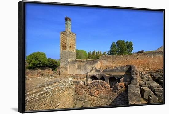 The Ruins of Chellah with Minaret, Rabat, Morocco, North Africa, Africa-Neil Farrin-Framed Photographic Print