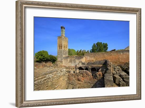 The Ruins of Chellah with Minaret, Rabat, Morocco, North Africa, Africa-Neil Farrin-Framed Photographic Print