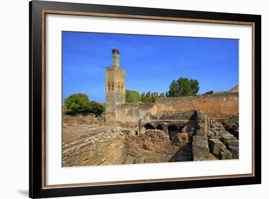 The Ruins of Chellah with Minaret, Rabat, Morocco, North Africa, Africa-Neil Farrin-Framed Photographic Print