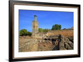 The Ruins of Chellah with Minaret, Rabat, Morocco, North Africa, Africa-Neil Farrin-Framed Photographic Print