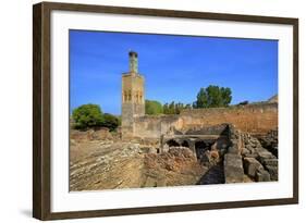 The Ruins of Chellah with Minaret, Rabat, Morocco, North Africa, Africa-Neil Farrin-Framed Photographic Print