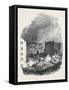 The Ruins of Cotton's Wharf the Great Fire in Southwark July6 1861-null-Framed Stretched Canvas