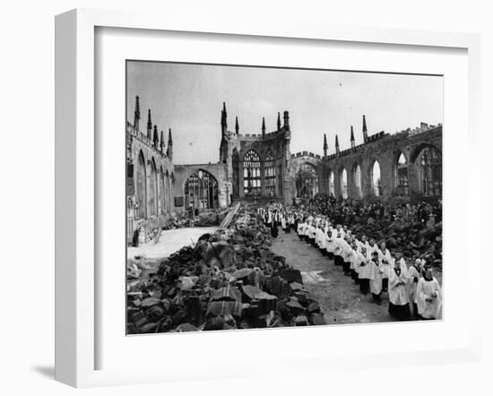 The Ruins of Coventry Cathedral-null-Framed Premium Photographic Print