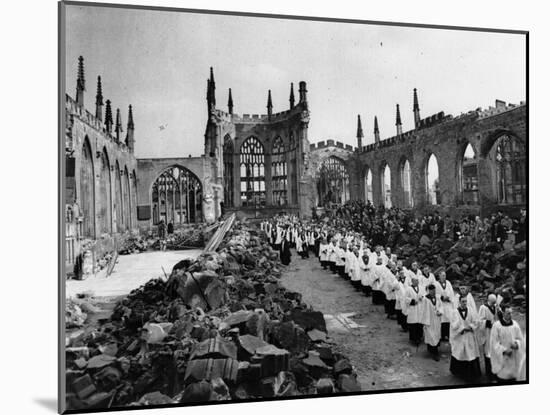 The Ruins of Coventry Cathedral-null-Mounted Premium Photographic Print